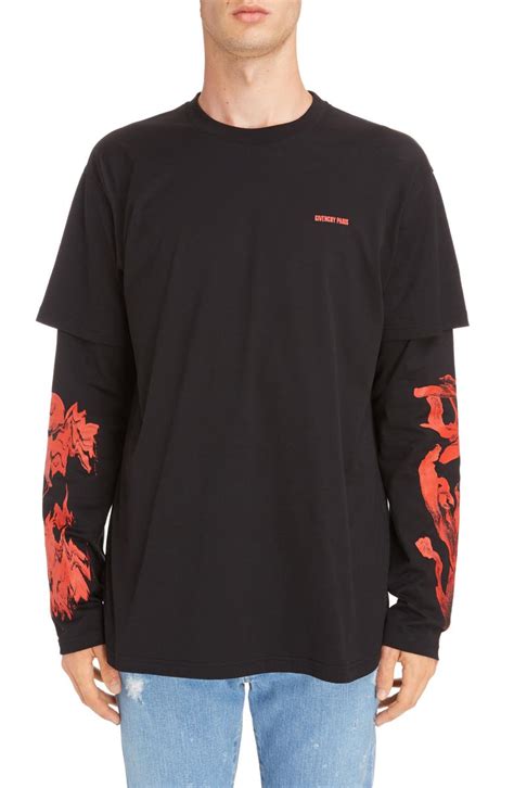 givenchy rose print tee|4G Lace slim fit t.